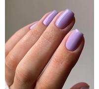 24 Pezzi Unghie Finte Corte Quadrate Adesive Unghie Artificiali Francesi Copertura Completa Press on Nails Colore Puro Nail Art Accessori per Donne e Ragazze Manicure Fai da Te (Gel Viola)