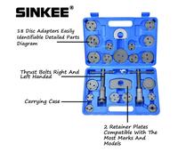 24 pezzi universale pinza freno a disco per auto kit di strumenti compressore pistone freno posteriore vento per la maggior parte degli strumenti di riparazione garage di automobili