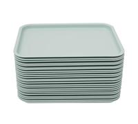 24 Pezzi Vassoi in Plastica Vassoio Rettangolare per Servizio Piatti Vassoi Impilabili per Fast Food Vassoi Antiscivolo Portaoggetti per Ristoranti, Mensa, Cucine, Hotel, Ristoranti