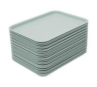 24 Pezzi Vassoio in Plastica, Vassoio da Servizio, Antiscivolo Rettangolare Piastre da Servizio, Vassoi in Plastica in Materiale Plastico, Vassoi Rutschfest per Fast Food, Café, Cucina, Sala da Pranzo