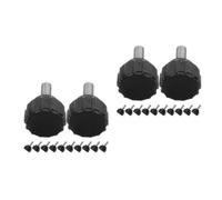 24 Pezzi Vite Zigrinata a Testa Tonda M4 X 10mm, Serraggio Manuale | Filettatura Maschio in Acciaio e Plastica, Finitura Nera, per Manutenzione Officina e Dispositivi Elettronici