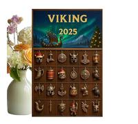 24 Pieces 2D Acrylic Runic Helmets Decorations | No Waste Ornament Set,Christmas Ornaments Calendar, Classic Festive Touches For Home Room