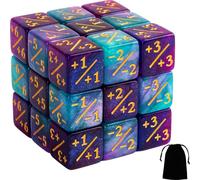 24 Pieces MTG Dice Counters Magic The Gathering Counter Status Tokens Starry Sky D6 Dice Set for MTG Cards Game Night AccessoriesTurquoise&Lilac Navy