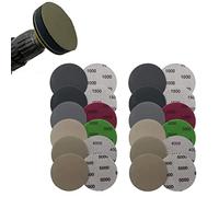 24 Pieza Discos abrasivos para lijar, 80mm Discos Hook and Loop Grano 1000/1500/2000/3000/4000/5000 Lijas Carburo de silicio, para La Industria Automotriz de Lijar, Muebles de Madera de Acabado