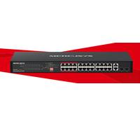 24-Port 10/100Mbps + 2-Port Gigabit Rackmount Switch with 24-Port PoE+