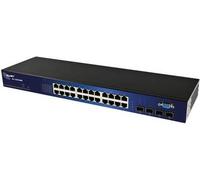24 Port Gigabit Kupfer Managed Switch 4x SFP Slots 8K MAC Speicher 10K Jumbo-Frame 64 Static VLAN Port Based VLAN Tagged Based NEW
