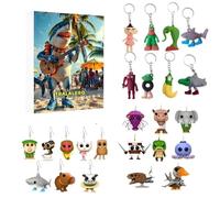 24 portachiavi italiani Brainrot Tung Sahur con figure Tralalero portachiavi orecchini pendenti divertenti da collezione regalo