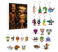 24 portachiavi italiani Brainrot Tung Sahur con figure Tralalero portachiavi orecchini pendenti divertenti da collezione regalo