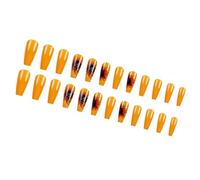 24 Premere Unghie Long False Coffin Artificiale Con Disegni Fiori Attaccarono A Manicure Per Donne Lunghe False Chiodi