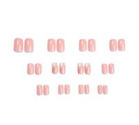 24 Pressa Chiodi Short Square False Adorabile Stick Grano Lipt Francese Bianco Artificiale