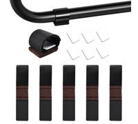 24 protezioni per pavimenti per sedie con chiusura in gancio e anello, feltrini autoadesivi, adatte per sedili in slitta, mobili in feltro, antiscivolo e riduzione del rumore, 30 x 145 mm