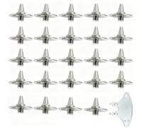 24 punte da cricket in metallo da 5,7 mm, borchie filettate, compatibili con scarpe da golf leggere da cricket
