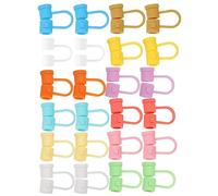 24 punte in silicone per cannucce, copertura da 8 mm, a prova polvere, riutilizzabili, coperchi, Funy-Decor, tappo in silicone, accessori per bicchieri, riutilizzabili