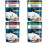 24 PURINA GOURMET LE PERLE CIBO GATTI MIX 6 x SALMONE POLLO MANZO CONIGLIO 85gr