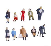 24 Pz 1: 87 Ho Scala Mini Persone Figurine Set Architettonico Dipinto Piccolo Persone Modello Piccole Persone Figure Seduto e In Piedi Plastica Miniatura Persone