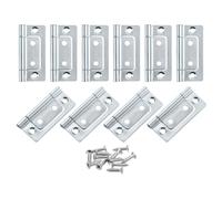 24 pz 2x1" cerniere per porte non a mortasa antirumore placcatura, zinco bianco