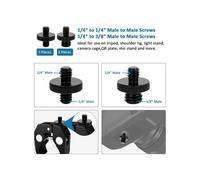 24 Pz Adattatore per Treppiede per Fotocamera, Convertitore Filettato da 1/4 A 3/8 per Treppiede per Fotocamera DSLR, Piastra di Rilascio Rapido