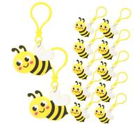 24 pz ape portachiavi piccola ape auto decorare accessori di fascino pvc borse con ciondoli margherita zaino borsa carina decorazione ciondolo gioielli portachiavi borsa ornamento catena chiave