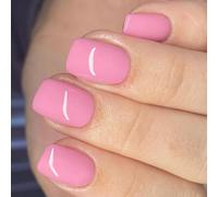 24 Pz Bastone Di Colore Solido Su Unghie Semplici Artificiali Unghie Piazza Corta Finte Stampa Lucida Su Unghie Per Le Donne Ragazze