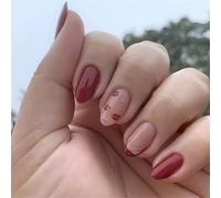 24 Pz Bastone Di San Valentino Su Unghie Francese Pizzo Finte Unghie Labbra Macchina Da Stampa Su Manicure Forniture Per Donna