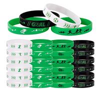 24 Pz Braccialetti Silicone Calcio Braccialetto Motivazionale Silicone Bracciale Sport Gomma Decorazioni Festa Calcio Gadget Compleanno Partita Calcio Fischietti