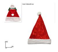 24 PZ CAPPELLO BABBO NATALE VELLUTO ADULTO