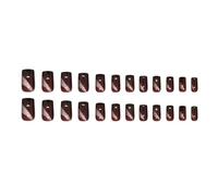 24 pz Cats Stick Eye On Nails Elegant Artificial Medium Lunghezza Falso Belon Glances Presse Per La