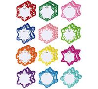 24 pz fiocchi di neve di Natale note appiccicose a forma di fiocco di neve, autoadesivi, blocco note natalizie, sfuse, divertenti e rimovibili, note adesive per promemoria di Natale, casa, scuola, ufficio, decorazione