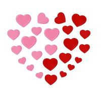 24 Pz Hearts Applique Patches, Toppe Ricamate a Forma di Cuore d'Amore Mini Simpatiche Toppe Termoadesive da Cucire toppe Termoadesive Jeans Adesive Patch per Giacche, Cappelli, Zaini, DIY
