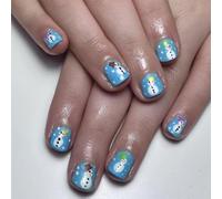 24 Pz Inverno Unghie Finte Natale Coperture Piene Stick On Unghie Breve Piazza Premere Su Unghie Manicure Forniture Per