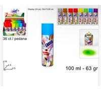 24 PZ Lacca Spray Colorata per Capelli 100 ml Party Hair Colour Feste Halloween