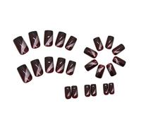 24 Pz Lunghezza Bastone Su Unghie Lucide Pieno Coperture Finte Unghie Elegante Stampa Su Chiodi Manicure Forniture Per Donna