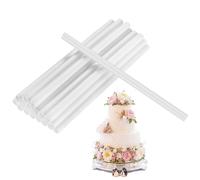 24 Pz Pioli per Torte a Piani, Supporti per Torta Piani, 24cm Tasselli per Torta, Bastoncini per Torta di Plastica Riutilizzabili, Aste di Supporto per Torte a Più Piani Impilamento Supporto, Bianca