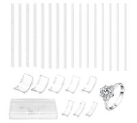 24 Pz Riduttore Anello Dito, Ferma Silicone, 4 Taglie Stringi Invisibile, Regolatore Dimensione Ring Size Adjuster per Anelli Larghi Uomo Donna