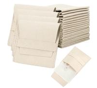 24 pz sacchetto per gioielli 7x7 cm in microfibra custodia da viaggio per gioielli busta flip-top stile sacchetto di imballaggio antipolvere, buste bianche, custodia da viaggio, borse, piccole, trave