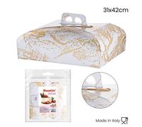 24 pz scatola porta torta spatolata oro made in italy portatorte dolci cup cake
