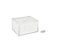 24 pz scatole bomboniere trasparenti plexiglass con divisori separatori 10x10x6