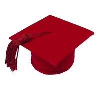 24 pz scatolina tocco cappello laurea in velluto con nappina 7x7x3,7 cm | bombon