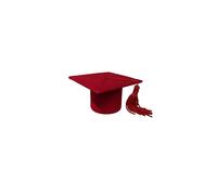 24 pz scatolina tocco cappello laurea in velluto con nappina 7x7x4 cm | bombonie