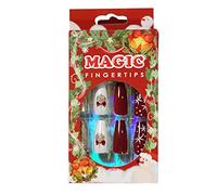 24 pz/set di Natale Press On Unghie Unghie Punte Pieno Indossabile Arte Acrilico Ung