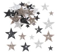 24 Pz Toppe Termoadesive a Stella Glitterate, Applique per Abbigliamento, Jeans, Borse, Cappelli, Artigianato Fai-Da-Te (3 Colori)