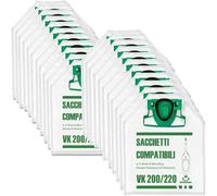 24 Sacchetti Compatibili Folletto VK 200 e 220S | Microfibra 5 Strati | Massima Filtrazione Polveri | Extra Resistenza | 4 Anni di Utilizzo