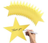 24 sagome a stella dorata, 28 cm, grandi sagome di carta con doppia stampa, sagome a stella in cartone, decorazioni con stelle glitterate, decorazioni per aule da parete, film, bacheche notturne per