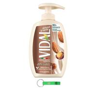24 saponi liquidi Vidal, burro di karitè e olio di mandorle, Sapone Liquido 300 ml + portachiavi Beni Culinari