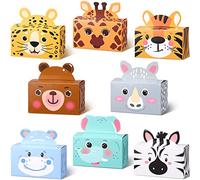 24 Scatole da Regalo a Tema Animali Selvatici di Zoo per Dolci Bomboniere Box in Cartone per Caramelle Merenda Decorazioni per Festa di Compleanno a Tema Giungla, 4,8 x 2,4 x 5,2 Pollici