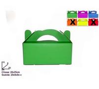 24 SCATOLE REGALO FINE FESTA HAPPY MEAL COLORATE BOX MERENDA PERSONALIZZABILI