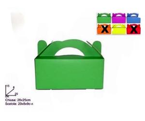 24 SCATOLE REGALO FINE FESTA HAPPY MEAL COLORATE BOX MERENDA PERSONALIZZABILI