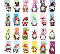 24 segnalibri magnetici natalizi, clip laterali magnetiche, segnalibri magnetici, letture magnetiche, regali di Natale per studenti, colleghi e amici