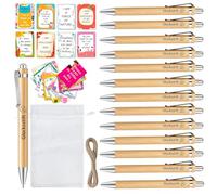 24 Set di Regali Motivazionali Penne a Sfera Portafortuna, Frasi Motivazionali Carte, Regalo per Colleghi, Regalo Maestre, Ringraziamento per Colleghi Alunni Studenti Insegnanti