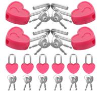 24 Set Lucchetto Piccolo Armadietto Mini Serrature Lock Forma Cuore